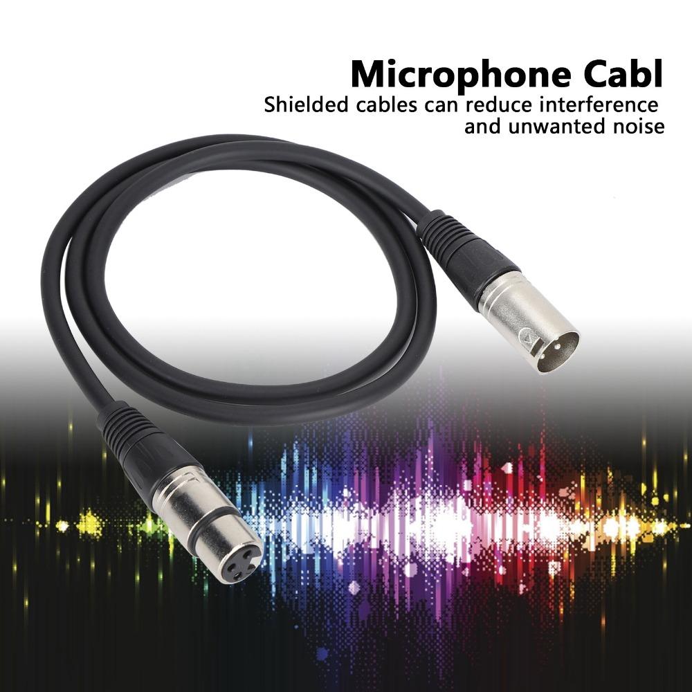 1m/3.3ft Microphone Cable 3Pin XLR Male to 3Pin XLR Female Male to Female Cable for Speakers