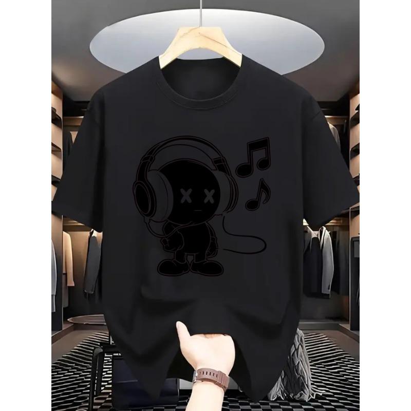 European Size Summer Men'S Fashion Pattern Short-Sleeved T-Shirt Letter Pattern Printing
