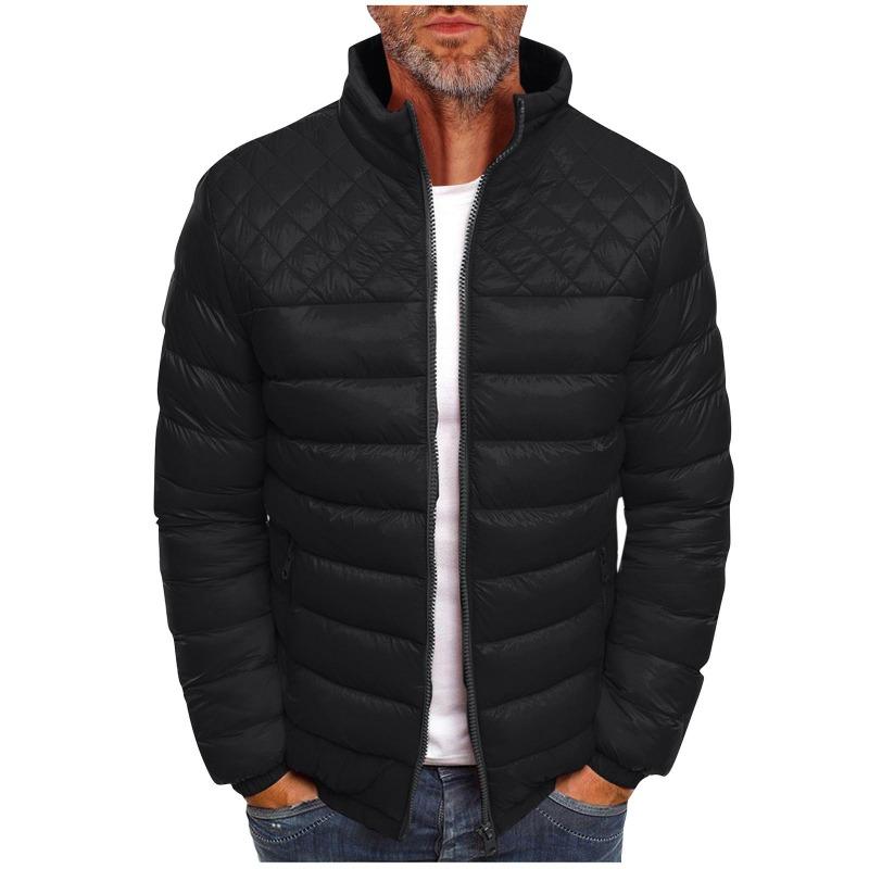 2026 Pánské zimní bavlněné prošívané bundy Silný teplý kabát Módní zip Studená halenka Ležérní Sportovní Streetwear Pánské svrchní oblečení