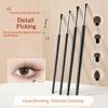 4/6Pcs Eye Detail Brushes Set Horse Hair Eyeshadow Brushes Undereye Smudge Brushes Soft Eyeliner Brush Perfect Eye Makeup Tools