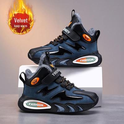 Jungen Winter 2025 Neuankunft: Warme Baumwoll-Sportschuhe zum Laufen mit doppelter Verdickung und Plus-Samt für mittelgroße und große Kinder.