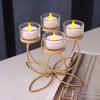Yousheng 1/3/4/5-Candle Iron Candle Holder Decorative Tabletop Candlestick Holder Stand for Wedding Event Mantel Kitchen Dining Table Decor
