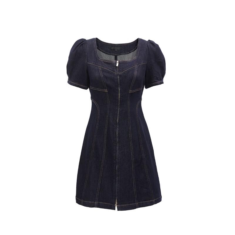 ONLY 2024 Summer Puff Sleeve Denim A-line Mini Dress