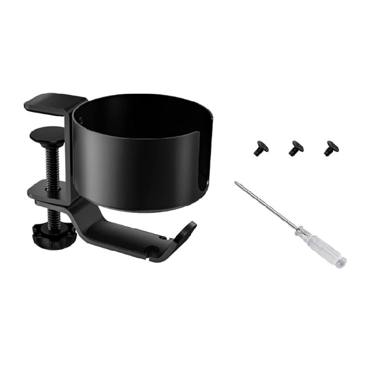 

360 Degree Rotating Headphone Holder Desktop Organiser With Cup Storage Holder For Coffee Mugs Headset Phone Electronics чорний