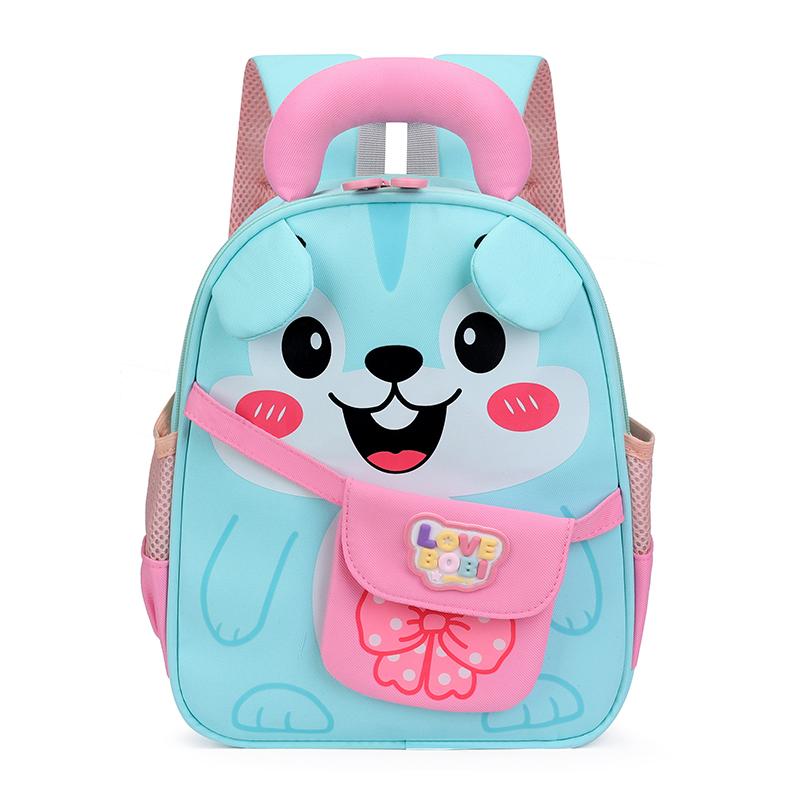 Children s Schoolbag Kindergarten Student Backpack Cartoon Shark Rabbit Lightweight Backpack светло-синий
