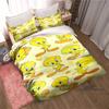 3D Printed Kawaii Tweety Bird Bedding Set, Printed Single Duvet Cover and Pillowcase 3-Piece Set, Children's and Adult Sizes