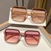 Extrem Große Stylische Sonnenbrille für Damen mit Quadratischem Plastik-Dekor für den Täglichen Gebrauch und den Außenbereich