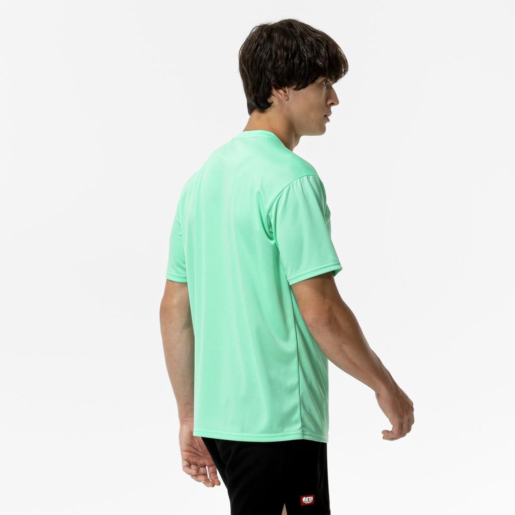 Mizuno Table Tennis Game Short JTTA Biscay Green Shirt, Sleeve, Certified, Moisture-Wicking, Quick-Drying, Unisex, 82JAC111,