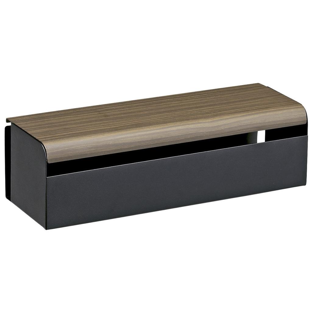 Miyatake Seisakusho Cord Box 38cm x 13cm x 11cm Fully BR TEEL, (W) (D) (H), Brown, Assembled, CB-700M