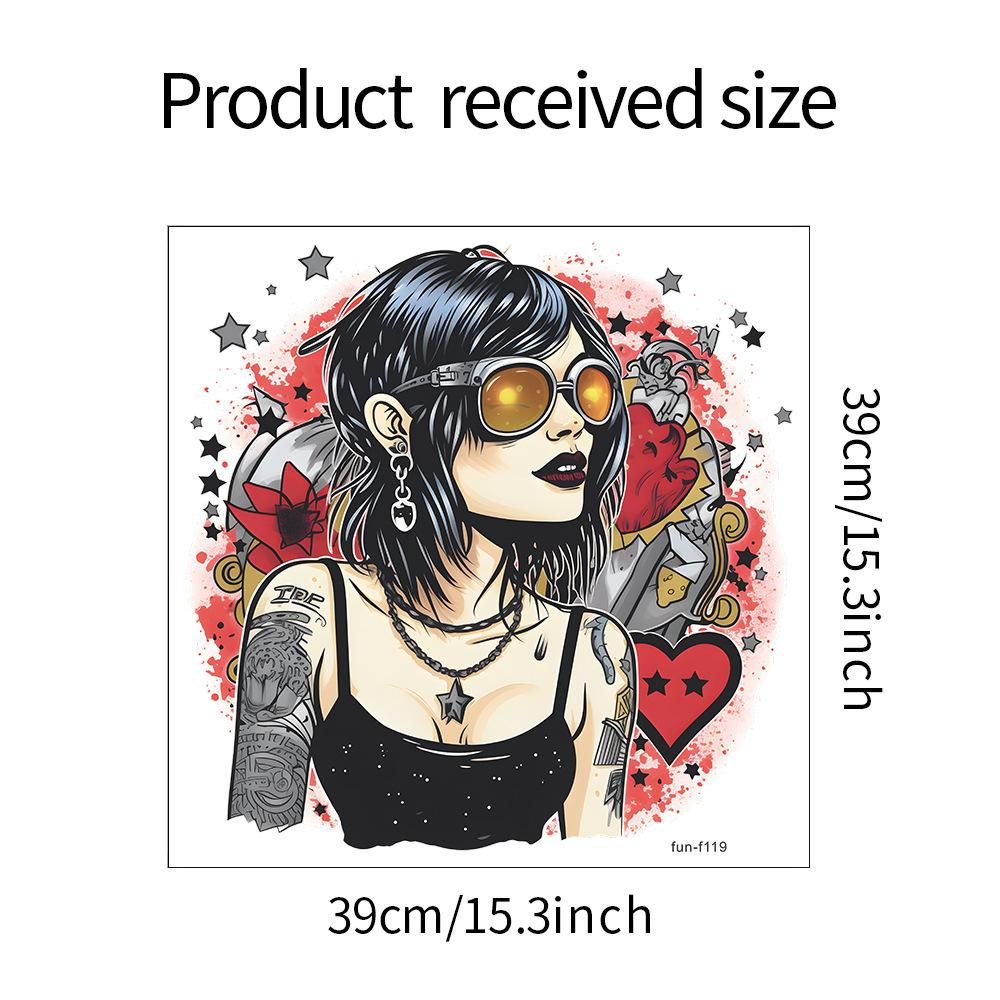 

Fun-f119 Красавица в солнцезащитных очках Спальня Гостиная Торговый центр Украшения Наклейка на стену 39*39CM/fun-f119