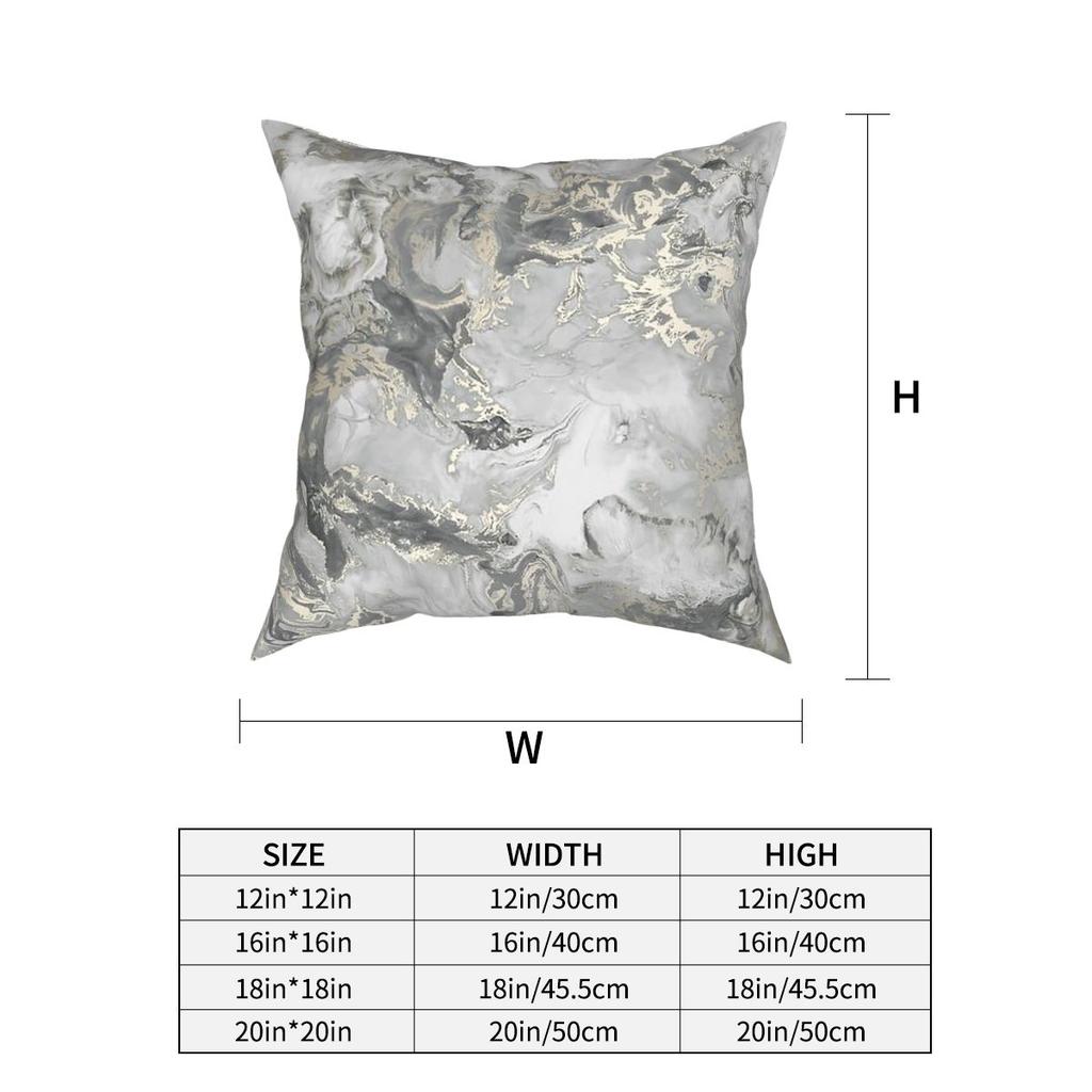 Marble Gray Silver Gold Pillowcover Home Decorative Modern Marbled Texture Cushion Cover Throw Pillow for Living Room Polyester