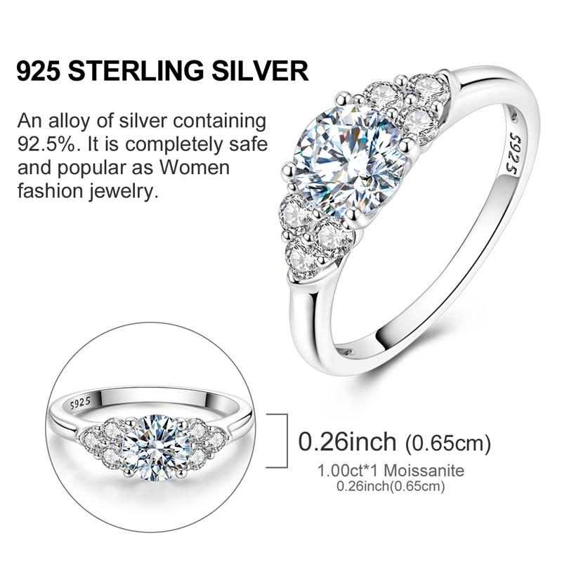 Moissanite Diamond Ring Authentic Copper Metal Metal Simple Sparkling Shiny Oval Stone Ring Designed For Women Engagement Luxury High Quality Fine