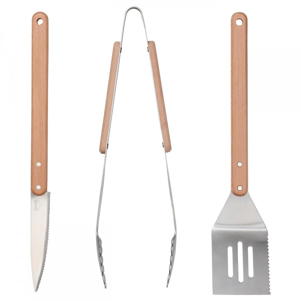 

IKEA GRILLTIDER 3 вида оборудования для барбекю из нержавеющей стали бука