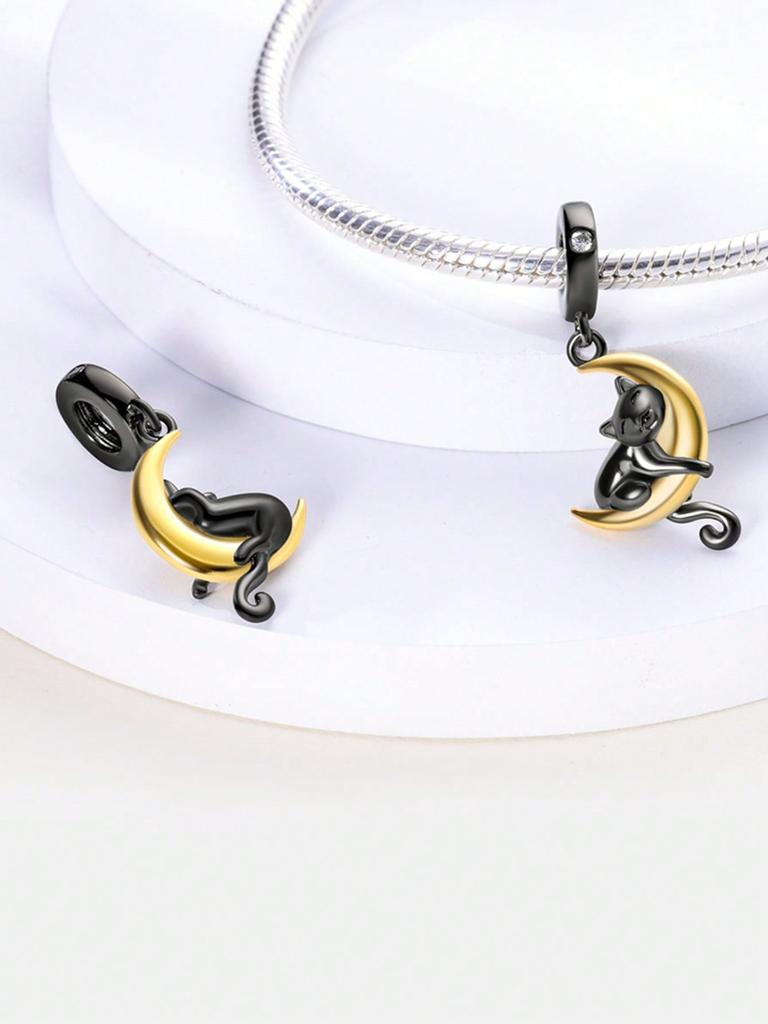 Charms Plata Copper Colors Halloween Black Cat Pumpkin Beads Charm Pendant For Original Bracelet For Women Diy Jewelry Love Gift