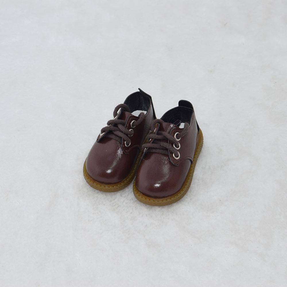 

Кукольная обувь из ПУ кожи, повседневные кукольные ботинки, модная обувь BJD 1/4, кукольные аксессуары Brown with shoelace