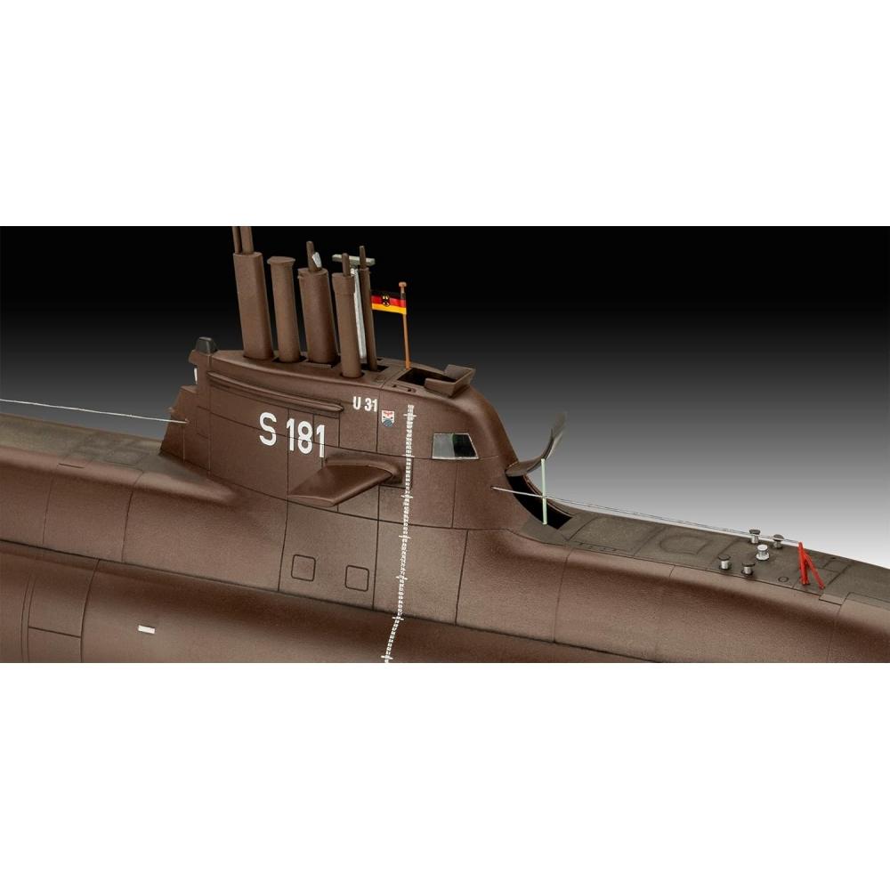 German Level 1 144 German Bundeswehr 70th Anniversary Navy Submarine 3 Ship Set Plastic Model 05186 Submarine