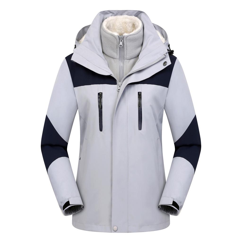 Three-in-one Women's Outdoor Removable Velvet Liner Jacket