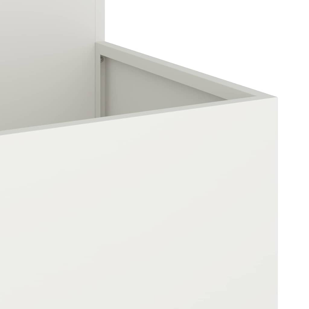 Garden Planter White 100 X 100 X 60 Cm Steel