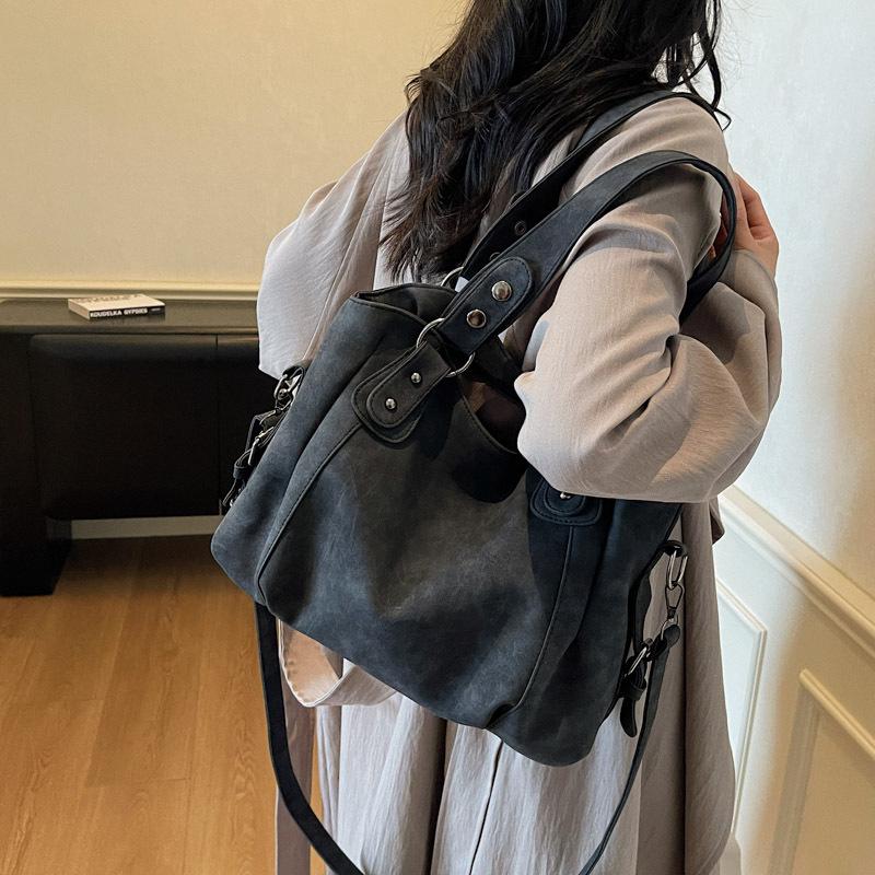 2025 New Women's Versatile Crossbody Tote Bag - Frosted Solid Shoulder Handbag