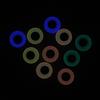 50PCS Glow In The Dark 3D Fish Eyes Fly Tying Sea Fishing Jigs Night Fishing Lure Making Accessories Luminous Material