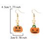 Ghost Halloween Earrings Zinc Zinc Alloy Ghost Dangle Earrings Exquisite Pumpkin Ear Studs  Party