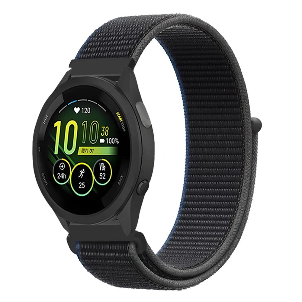 20mm 22mm Pletený nylonový smyčkový řemínek pro Garmin Forerunner 165 55 965 265 255 955 Venu 3 Náramek pro Garmin Active/Vivoactive 5