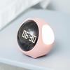 Children's LED Pixel Alarm Clock with Smart Night Light and Snooze Function for Students