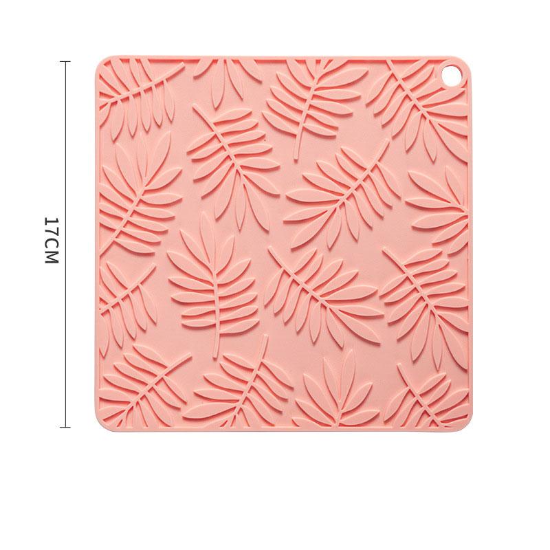 Square Silicone Coaster Heat Resistant Bolw Mats Anti-slip Placemat Table Protector Waterproof  Mug Mat Kitchen Dishes Tableware