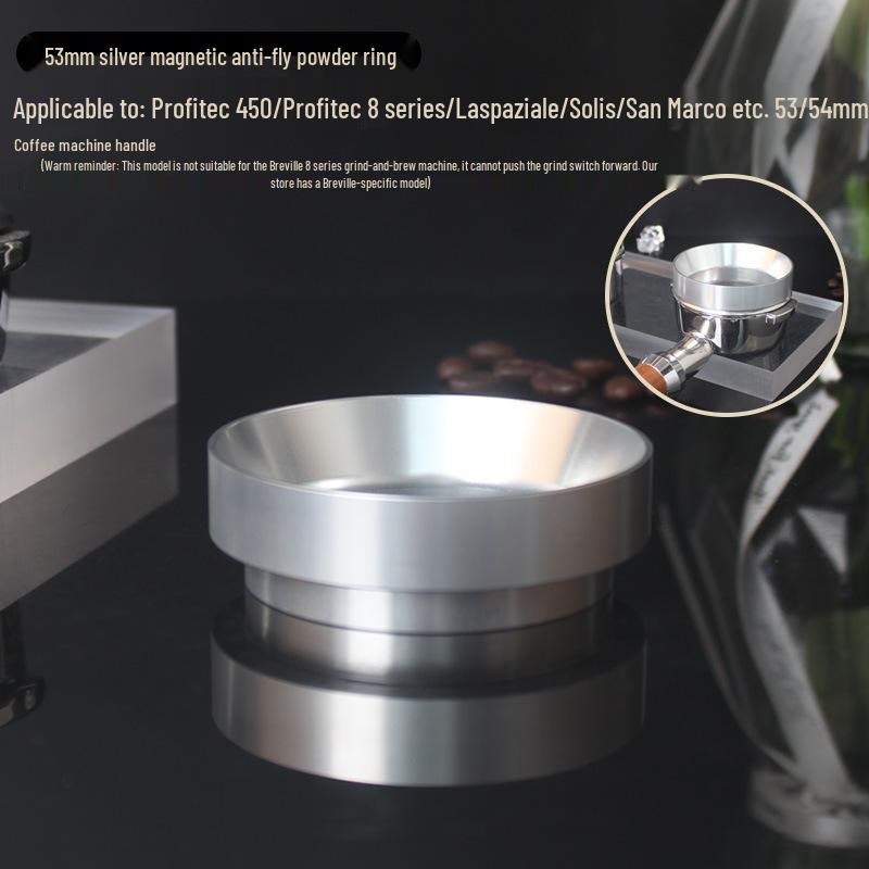 Magnetic Anti-Spill Coffee Dosing & Tamping Ring - 51/53/58mm Grinder Handle.