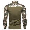 Men S Camo Color Block Long Sleeve Loose Fit Casual T Shirt