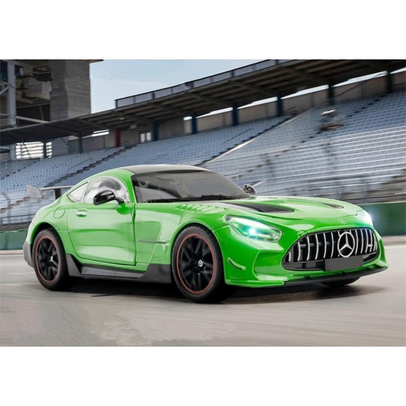 1/18 Benzs-GT GTR Legierungs-Rennwagenmodell Druckguss-Metallspielzeug-Sportwagenfahrzeuge Modellsimulation Ton und Licht Kindergeschenke