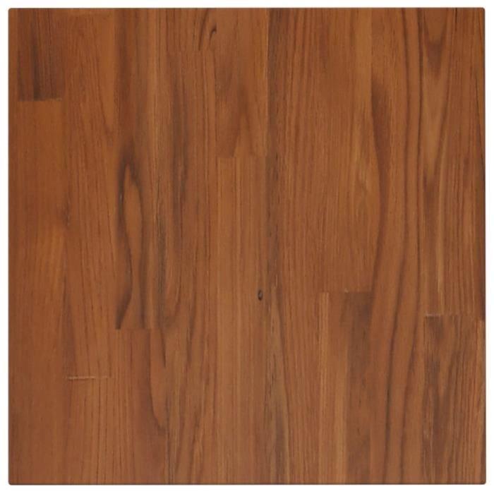343073 vidaXL Square Table Top Dark Brown 40x40x4 Cm Treated Oak Wood