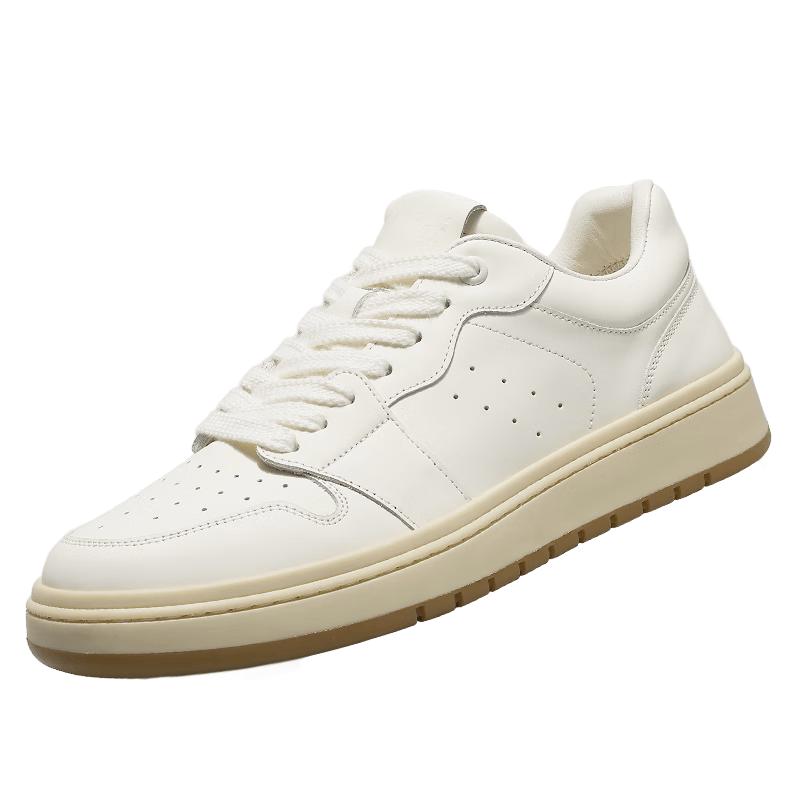 DESAI Men s Fashion Low-Cut White Sneakers 43