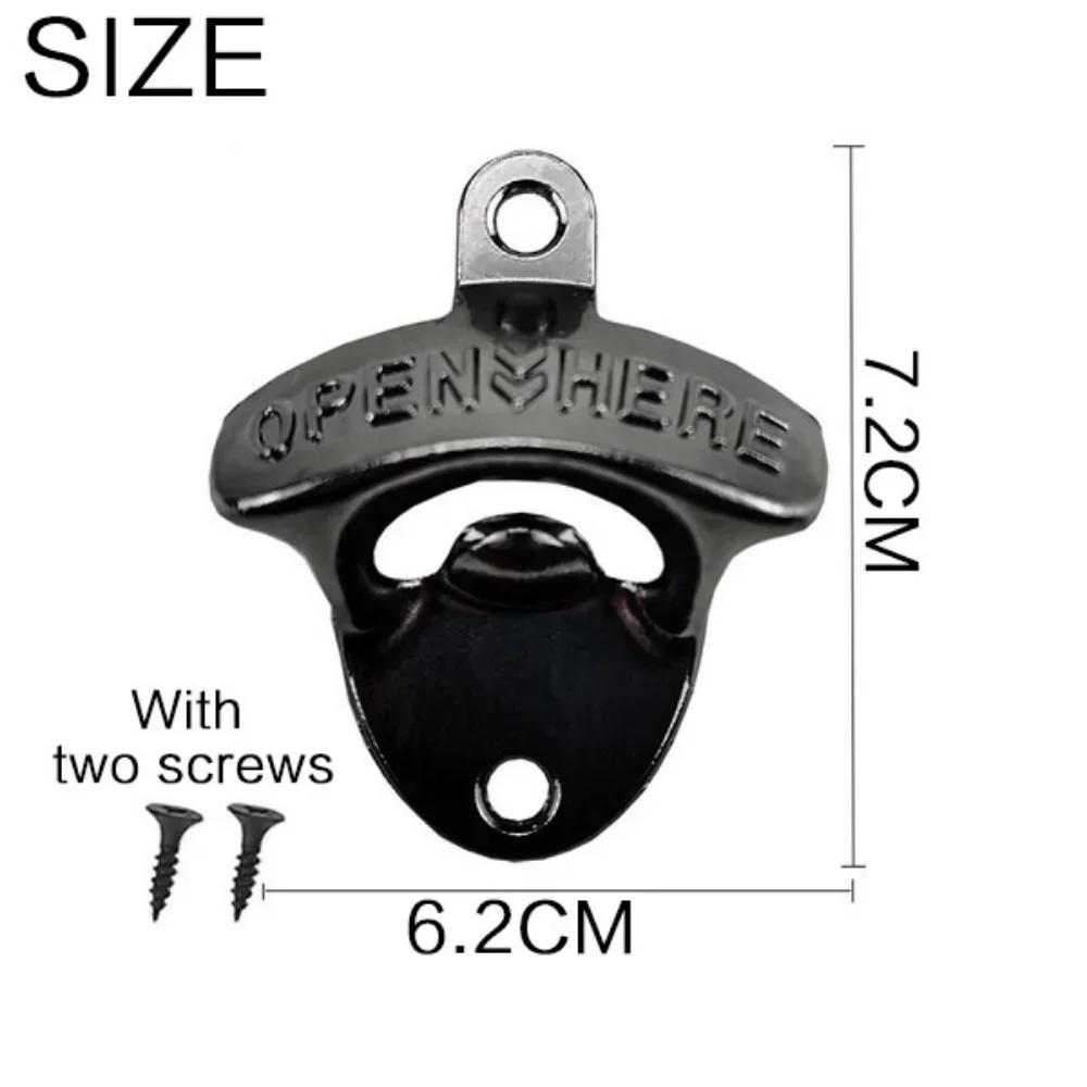 Retro Wall Mounted Beer Bottle Opener Decorative Tool for Kitchen Cafe Bar Outdoor BBQ Gift