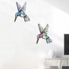 Hummingbird Metal Wall Art Decor Crafts Colorful Ornament Hanging Decoration for Hallway