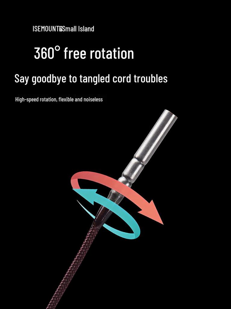 Stainless Steel 360° Rotating Fishing Rod Tip Accessory