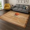 Retro Basketball Court Cartoon Sports Carpet Rug for Bedroom Living Room Sofa Playroom Doormat Home Decor,Kid Area Rug Non-slip