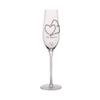Luxury Diamond Heart Champagne Glasses Set Crystal Glass Highball Cup with Rhinestones Gift Box