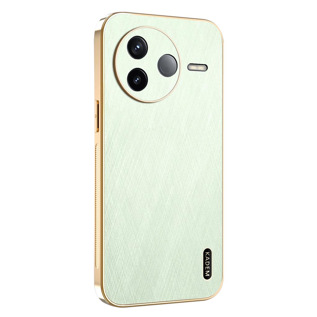 KADEM For Xiaomi Poco F7 Pro 5G/Redmi K80 5G Case Electroplating Silk Texture PU+TPU Phone Back Cover
