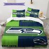 Set Biancheria da Letto con Fantasia Seattle Seahawks Copripiumino Federa Decorazione per la Casa Regalo (1 * copripiumino + 2 * federa, senza nucleo)