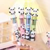 1 Piece Cute Press Cartoon Panda Multicolor 10 In 1 Colors Stationery School Office Supplyies Ballpoint Pen