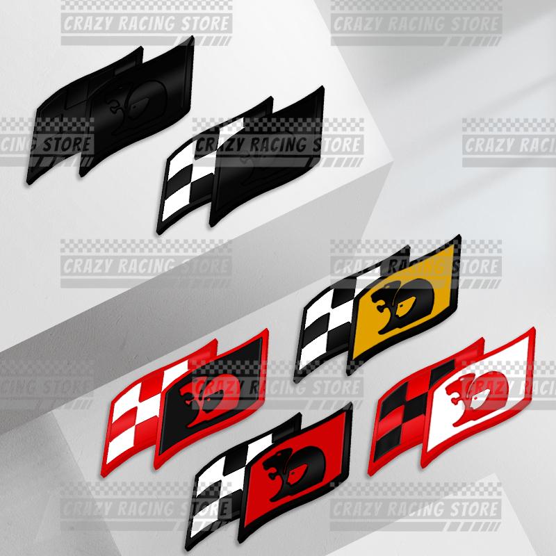 Car Badges HSV Racing Flag Trunk Emblem Metal Stickers Body Decals Letter Grille Decor For Holden HSV Astra Commodore GTS R8
