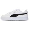 PUMA Caven Dime Cow Split Leather Casual Breathable Low top Skateboard Shoes Unisex White Black 384953-04