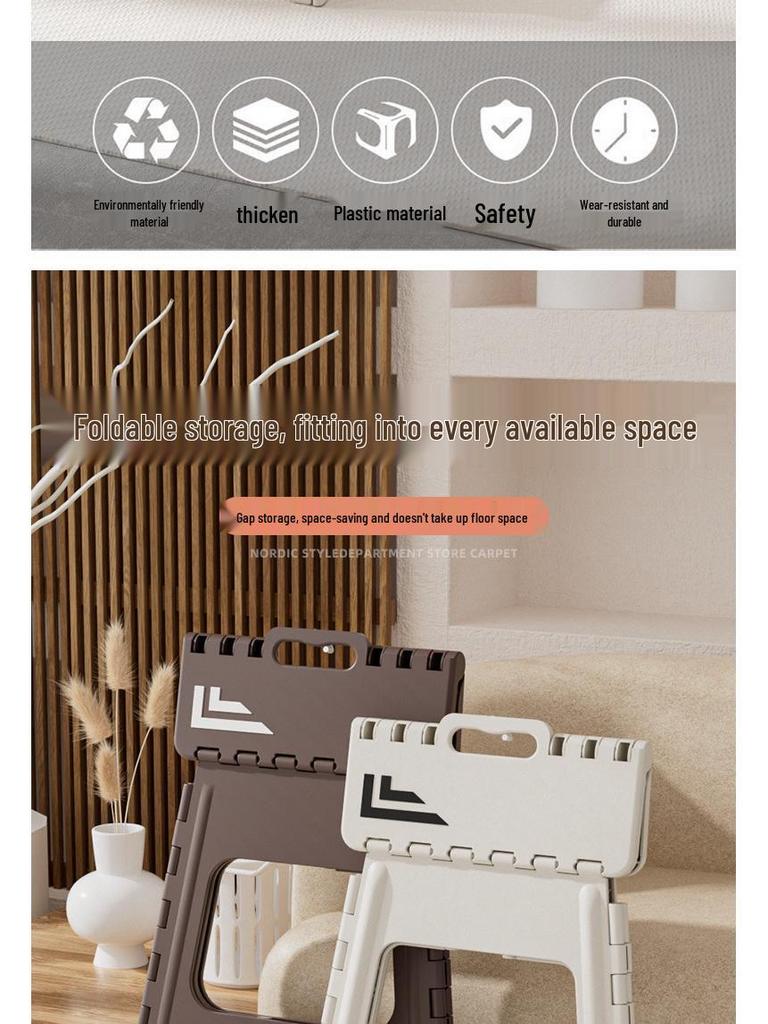 Qinkang Portable Folding Mini Stool for Adults & Kids - Outdoor Camping & Household Use