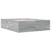 VidaXL Bed Frames Sonoma Grey 160x200 Cm Engineered Wood, Bedroom Furniture, Slatted Base, Panel Bed, Bed, Bed 3280914