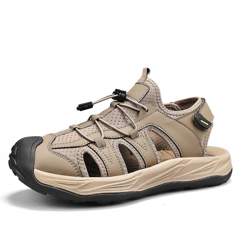 Baotou sandals men's 2025 new summer outer wear sports beach shoes men's hollow breathable outdoor sports hiking shoes