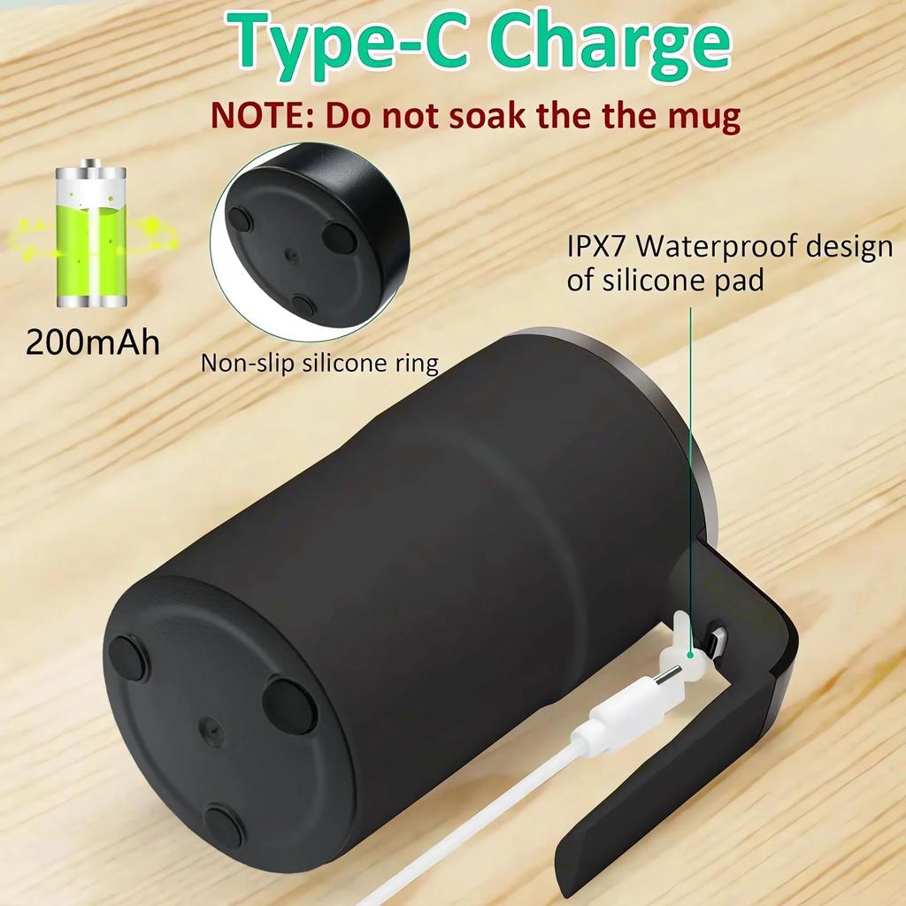 Xiaomi New USB Rechargeable Automatic Magnetic Cup Electric Coffee Milk Self Mixing Mug Home IP67 Waterproof Food Safe 380ML Coffee Mug