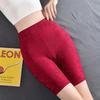 Plus Size Women Summer High Waist Ice Silk No Trace Safety Anti  Walking Belly Lift Hip Five Points Leggings