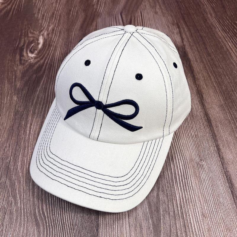 Large head circumference cap children's bow embroidery spring and summer sunshade washed denim baseball cap men