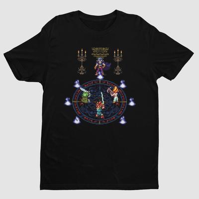 T-shirt Unisex Premium Battaglia Boss Magus di Chrono Trigger  Regali per Giocatori JRPG